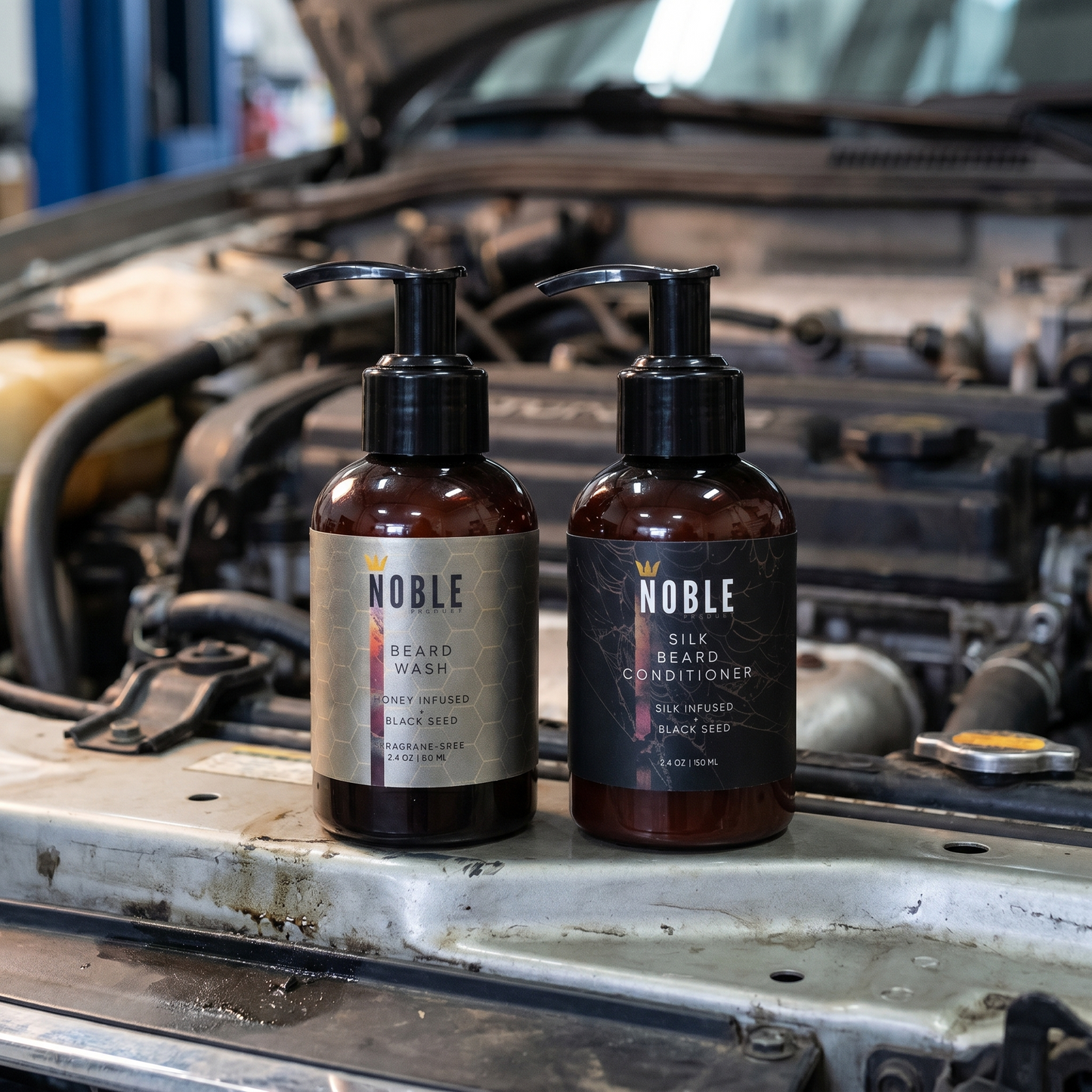 HONEY INFUSED BEARD WASH + SILK BEARD CONDITIONER TRAVEL COMBO