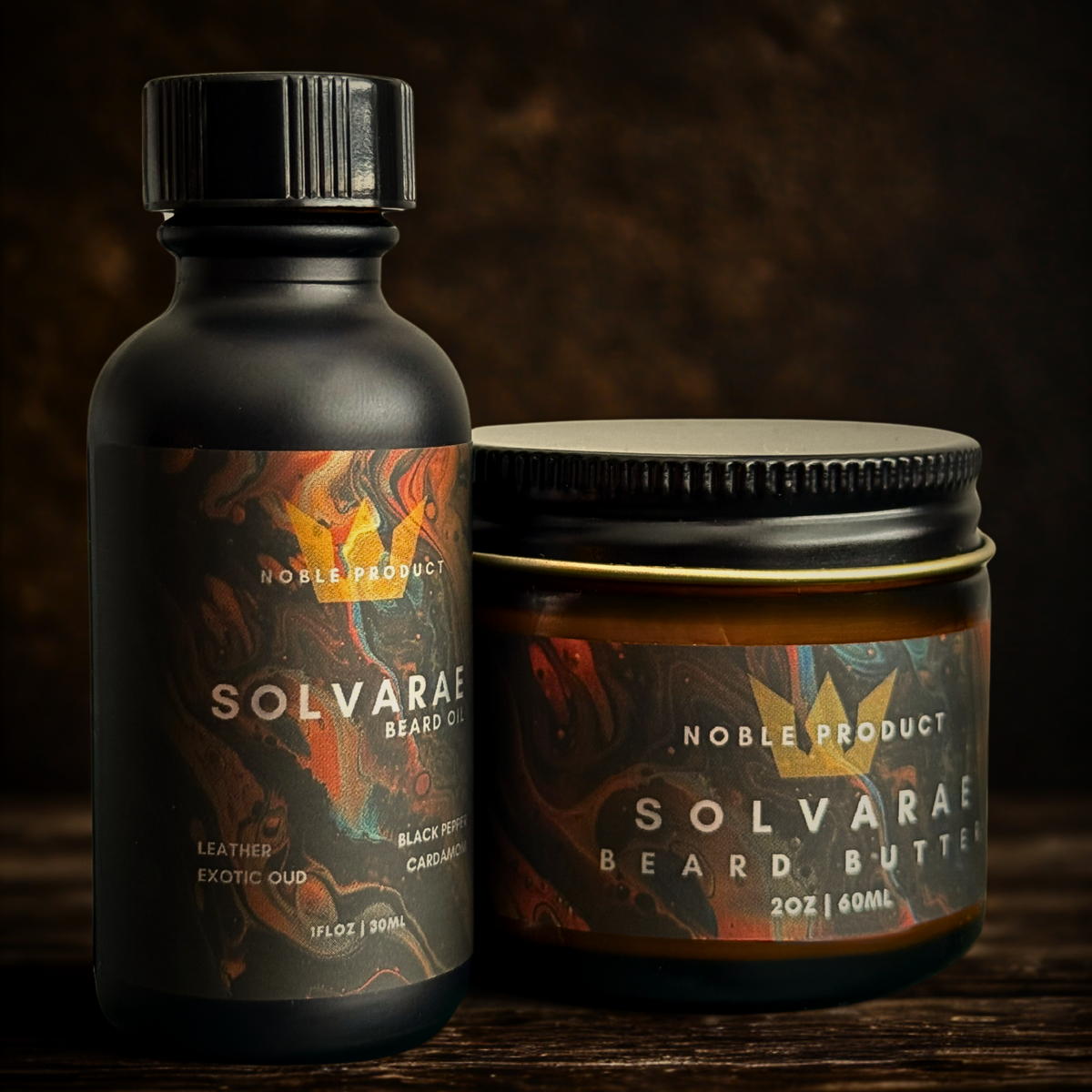SOLVARAE BEARD OIL | BLACK PEPPER, CARDAMOM, LEATHER & EXOTIC OUD