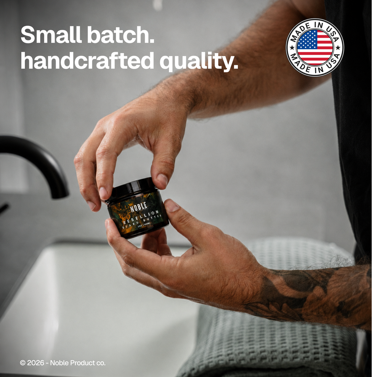 REBELLION BEARD BUTTER | BLUE SPRUCE, AMBER SMOKE, SANDALWOOD, CEDARWOOD & PATCHOULI