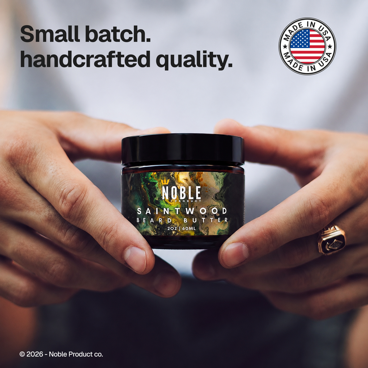 SAINTWOOD BEARD BUTTER | GUAIAC WOOD, FRANKINCENSE, CEDARWOOD & SOFT MUSK