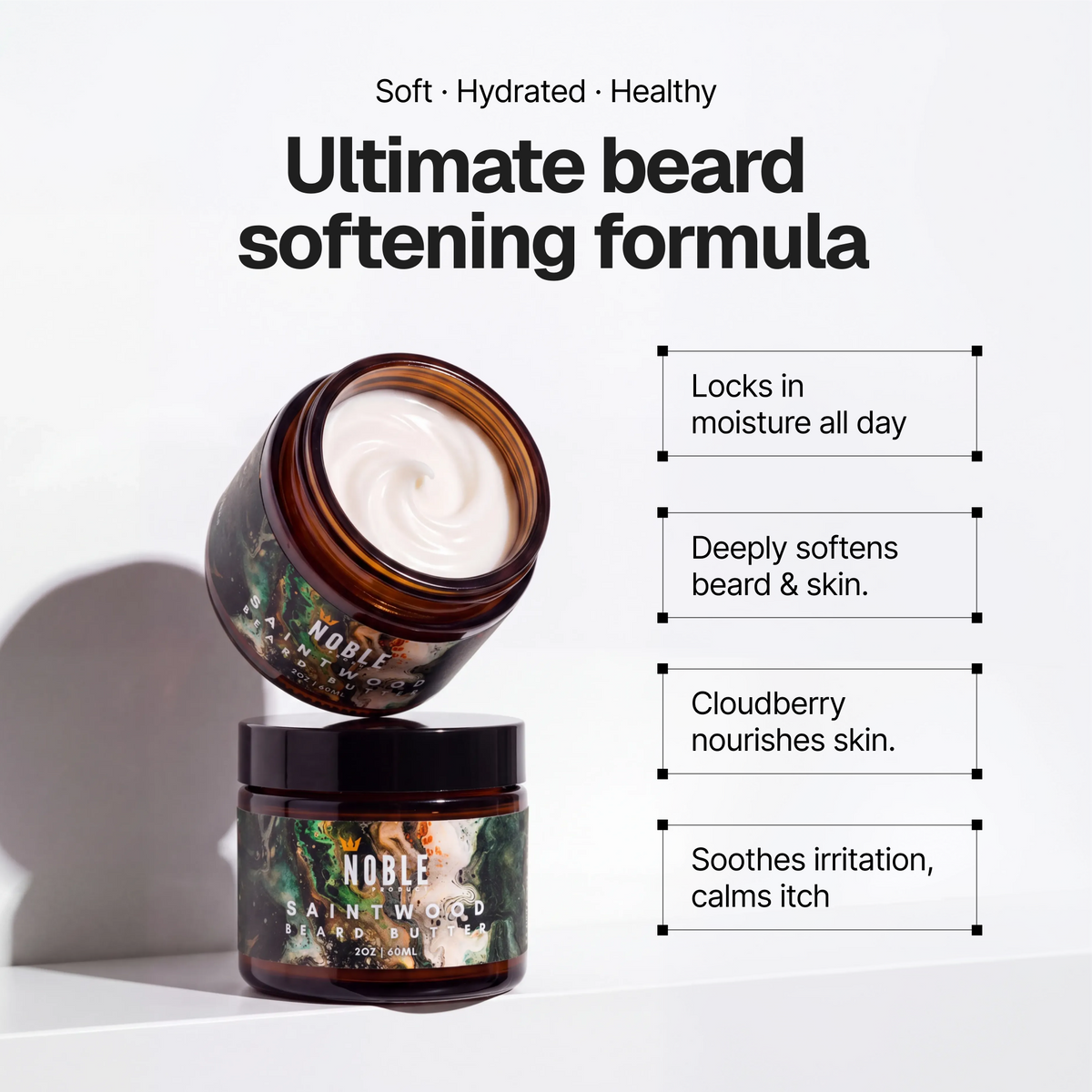 SAINTWOOD BEARD BUTTER | GUAIAC WOOD, FRANKINCENSE, CEDARWOOD & SOFT MUSK