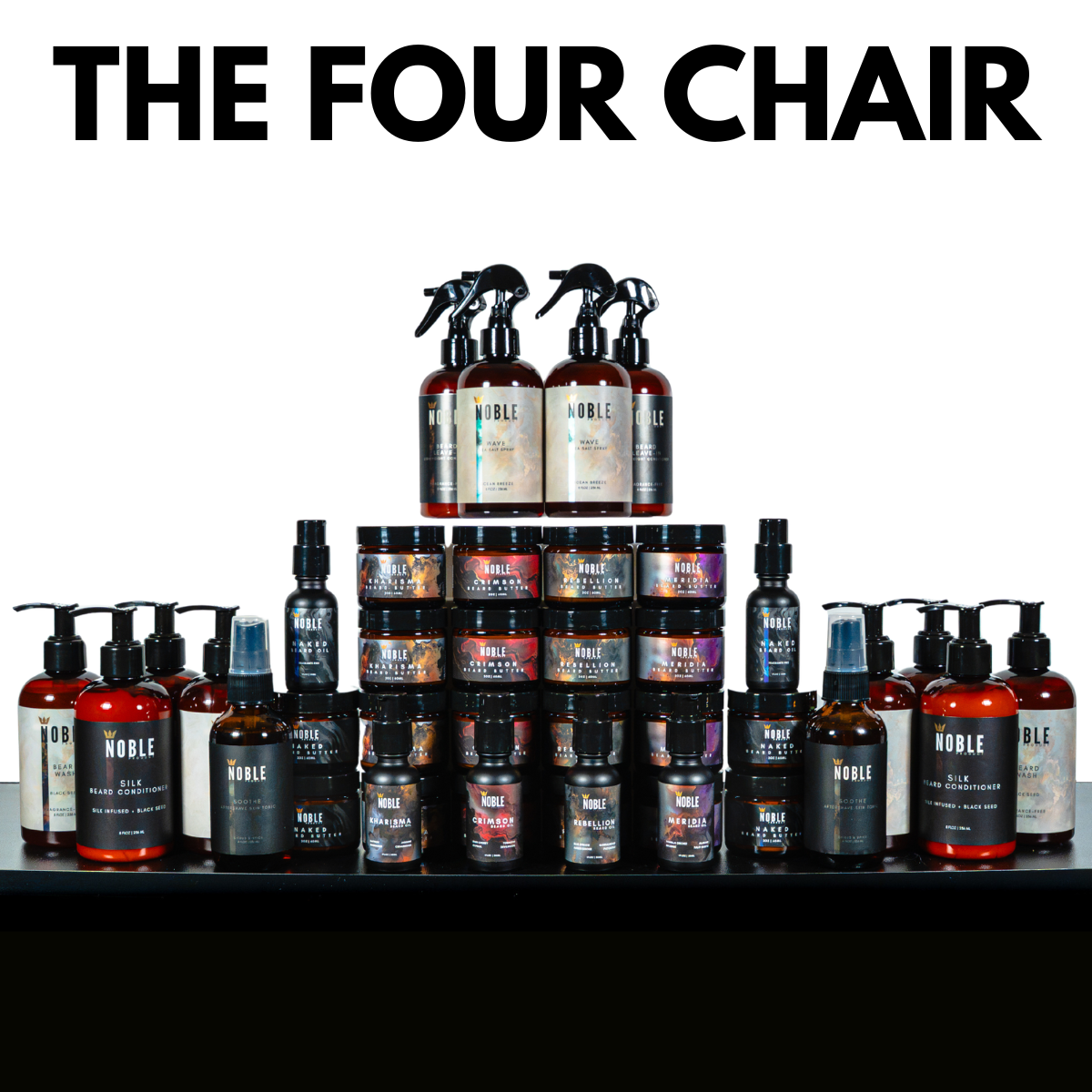 Noble Three-Chair Shelf Wholesale Bundle | Wholesale Retail + Backbar Pack